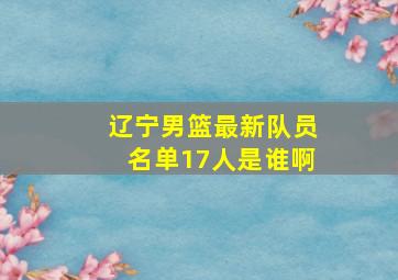 辽宁男篮最新队员名单17人是谁啊