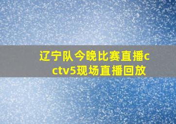 辽宁队今晚比赛直播cctv5现场直播回放