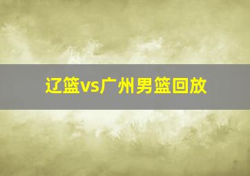 辽篮vs广州男篮回放