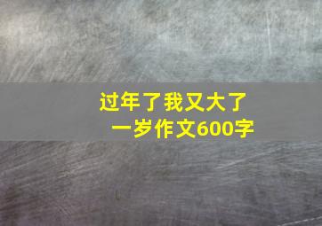 过年了我又大了一岁作文600字