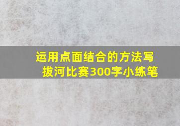 运用点面结合的方法写拔河比赛300字小练笔