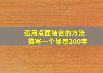 运用点面结合的方法描写一个场景200字