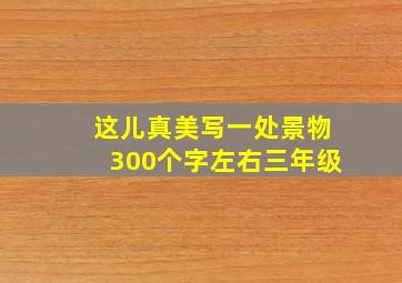 这儿真美写一处景物300个字左右三年级