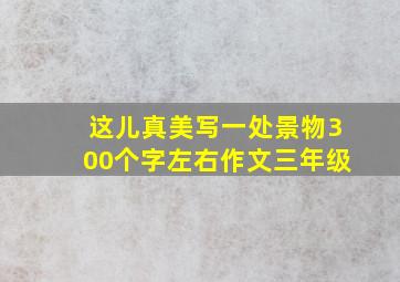 这儿真美写一处景物300个字左右作文三年级