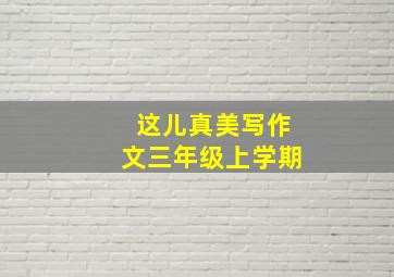 这儿真美写作文三年级上学期