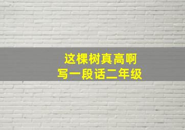 这棵树真高啊写一段话二年级