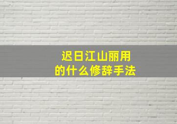 迟日江山丽用的什么修辞手法