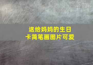 送给妈妈的生日卡简笔画图片可爱