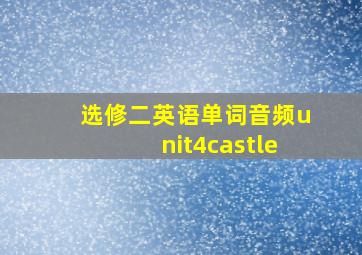 选修二英语单词音频unit4castle