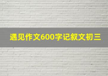 遇见作文600字记叙文初三