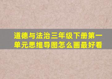 道德与法治三年级下册第一单元思维导图怎么画最好看