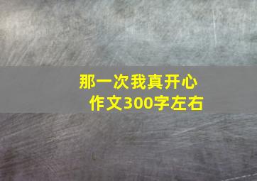 那一次我真开心作文300字左右