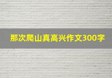 那次爬山真高兴作文300字