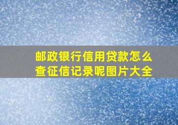 邮政银行信用贷款怎么查征信记录呢图片大全