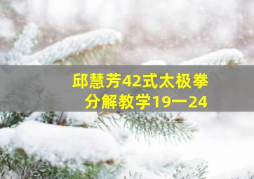 邱慧芳42式太极拳分解教学19一24