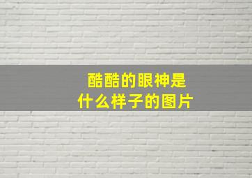 酷酷的眼神是什么样子的图片