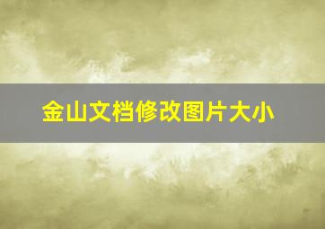 金山文档修改图片大小