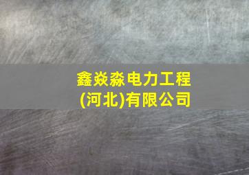 鑫焱淼电力工程(河北)有限公司