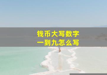 钱币大写数字一到九怎么写