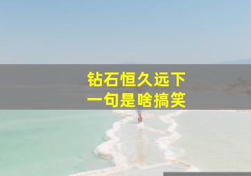 钻石恒久远下一句是啥搞笑