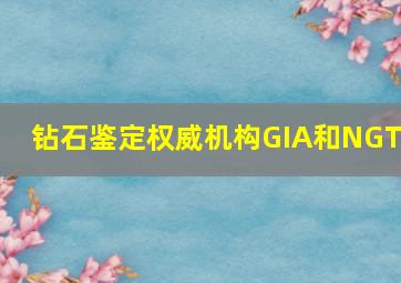 钻石鉴定权威机构GIA和NGTC