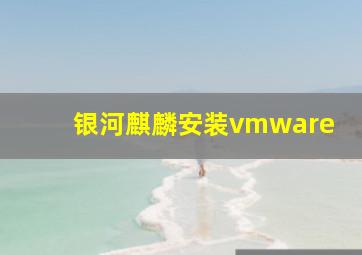 银河麒麟安装vmware