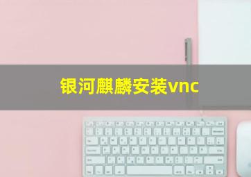 银河麒麟安装vnc