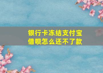 银行卡冻结支付宝借呗怎么还不了款