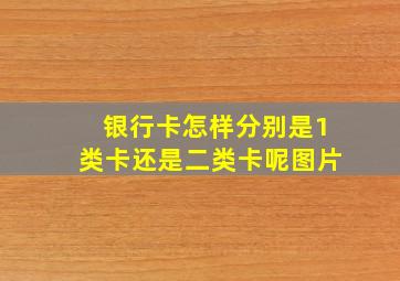 银行卡怎样分别是1类卡还是二类卡呢图片