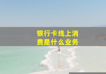 银行卡线上消费是什么业务