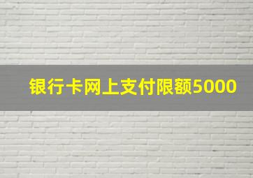 银行卡网上支付限额5000