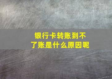 银行卡转账到不了账是什么原因呢