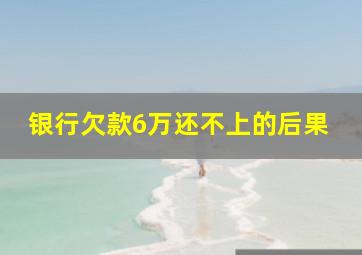 银行欠款6万还不上的后果