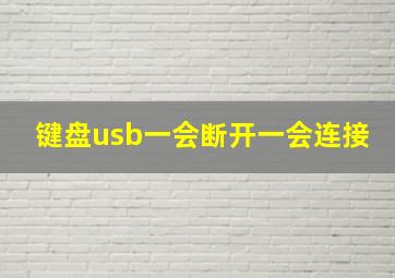 键盘usb一会断开一会连接