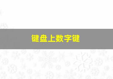 键盘上数字键