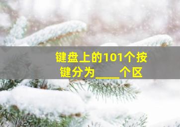 键盘上的101个按键分为____个区