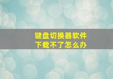 键盘切换器软件下载不了怎么办