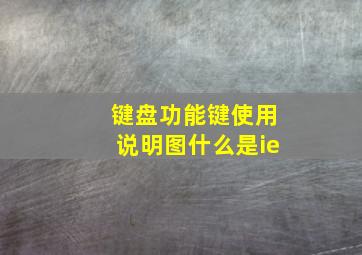 键盘功能键使用说明图什么是ie