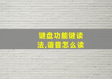 键盘功能键读法,谐音怎么读