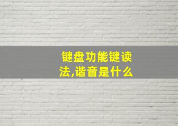 键盘功能键读法,谐音是什么