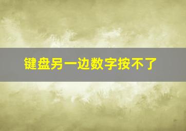 键盘另一边数字按不了