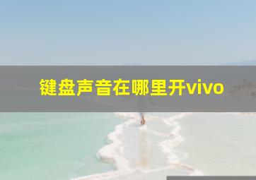 键盘声音在哪里开vivo