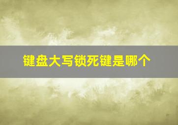 键盘大写锁死键是哪个