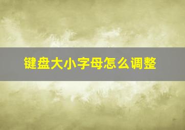 键盘大小字母怎么调整