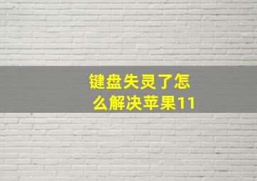 键盘失灵了怎么解决苹果11