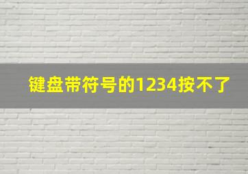 键盘带符号的1234按不了