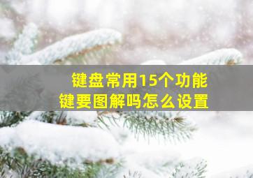 键盘常用15个功能键要图解吗怎么设置