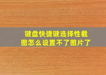 键盘快捷键选择性截图怎么设置不了图片了