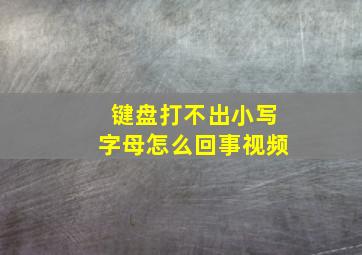 键盘打不出小写字母怎么回事视频