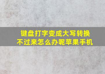 键盘打字变成大写转换不过来怎么办呢苹果手机